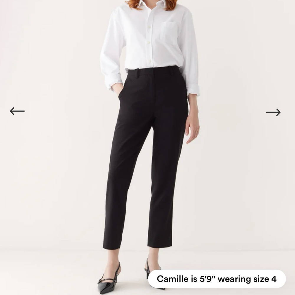 Frank and Oak Eleanor Slim-Fit Wool Pants, Black, Size 12